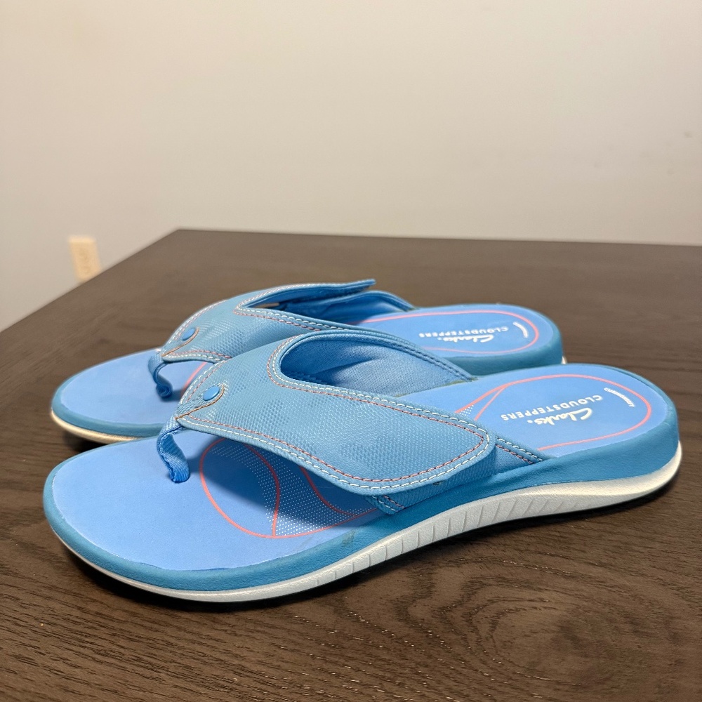 Clarks Women's Glide Post Flip Flop Size US 10 M